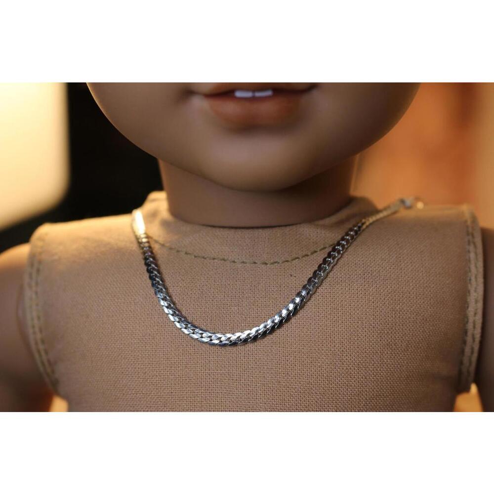 18 Inch Doll Silver Chain Necklace